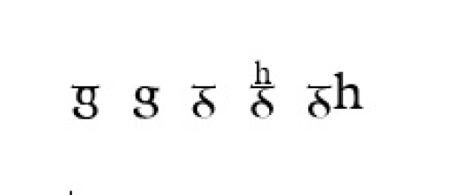 types of g in Orrm's orthography